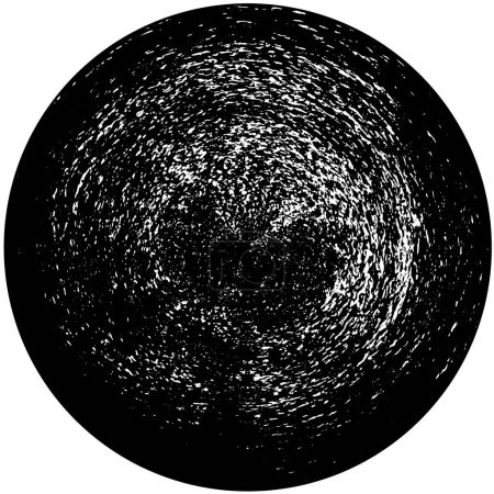 Ilustración de Abstracto forma redonda monocromo texturizado fondo - Imagen libre de derechos