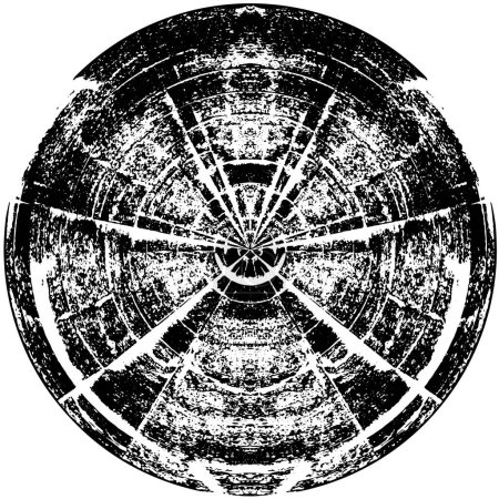 Ilustración de Forma redonda abstracta fondo texturizado acromático - Imagen libre de derechos