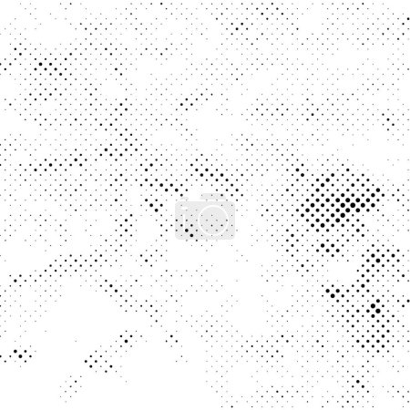 Téléchargez les illustrations : Vieux grunge monochrome noir et blanc fond vieilli, texture abstraite - en licence libre de droit