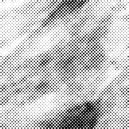 Ilustración de Patrón de medio tono blanco y negro. Fondo de impresión de tinta. Textura Grunge de puntos. Ilustración vectorial - Imagen libre de derechos