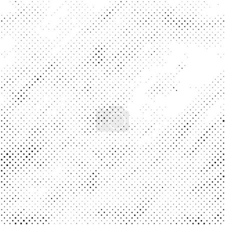 Ilustración de Patrón de medio tono blanco y negro. Fondo de impresión de tinta. Textura Grunge de puntos. Ilustración vectorial - Imagen libre de derechos