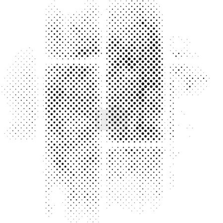 Téléchargez les illustrations : Abstrait fond noir et blanc. motif de points. texture moderne et grunge, illustration vectorielle - en licence libre de droit