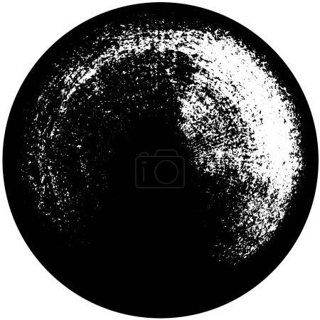 Téléchargez les illustrations : Abstrait forme ronde fond texturé noir et blanc - en licence libre de droit