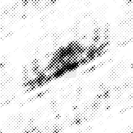 Téléchargez les illustrations : Grunge Pattern. Texture noir et blanc. Superposition monochrome vintage. Illustration vectorielle - en licence libre de droit