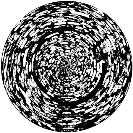 Illustration for Abstract round black and white rough texture, vector illustration - Royalty Free Image
