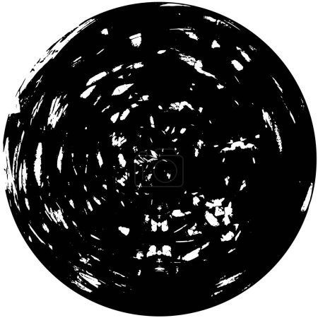 Ilustración de Abstracto redondo blanco y negro textura áspera, ilustración vectorial - Imagen libre de derechos