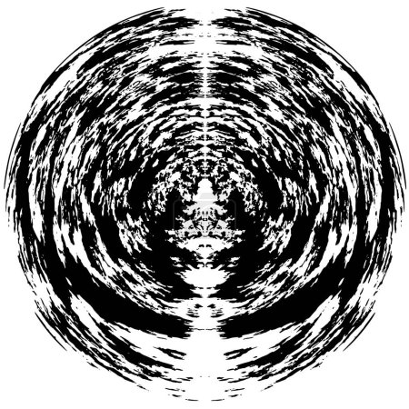 Ilustración de Abstracto redondo blanco y negro textura áspera, ilustración vectorial - Imagen libre de derechos