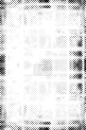 Ilustración de Patrón Grunge. Textura en blanco y negro. Superposición Monocromática Vintage. Ilustración vectorial - Imagen libre de derechos