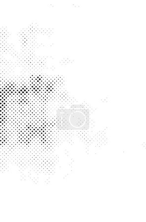 Téléchargez les illustrations : Grunge Pattern. Texture noir et blanc. Superposition monochrome vintage. Illustration vectorielle - en licence libre de droit