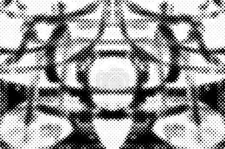 Ilustración de Patrón creativo grunge abstracto en blanco y negro - Imagen libre de derechos