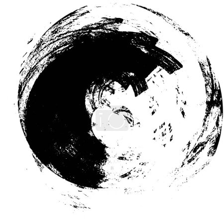 Téléchargez les photos : Gabarit abstrait de timbre rond grunge isolé sur fond blanc, illustration vectorielle - en image libre de droit