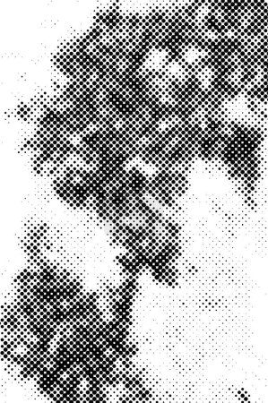 Foto de Patrón Grunge. Textura en blanco y negro. Superposición Monocromática Vintage. Ilustración vectorial - Imagen libre de derechos