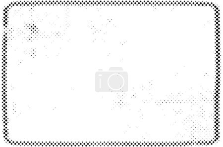 Illustration for Grunge Pattern. Black and White Texture. Vintage Monochrome Overlay. Vector illustration - Royalty Free Image