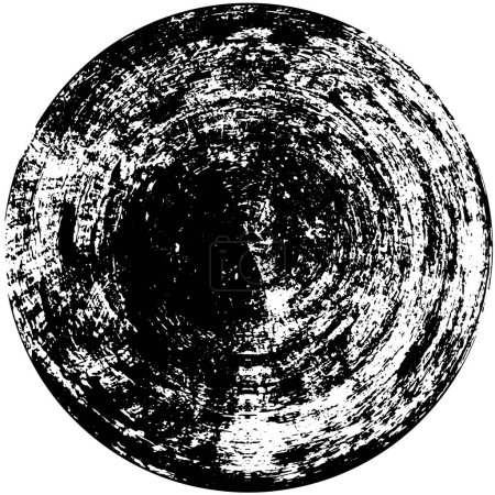 Ilustración de Plantilla de sello de círculo grunge abstracto aislado sobre fondo blanco, ilustración vectorial - Imagen libre de derechos