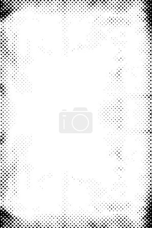 Ilustración de Grunge cuadrícula abstracta lunares patrón de fondo de medio tono. Ilustración vectorial manchado. Patrón de puntos - Imagen libre de derechos