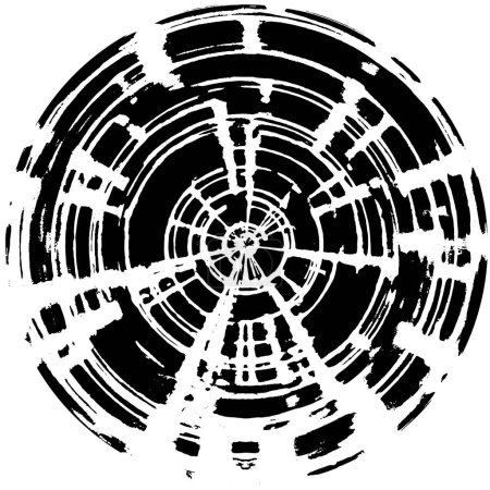 Téléchargez les illustrations : Grunge cercle abstrait timbre sur fond blanc, illustration vectorielle - en licence libre de droit