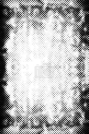 Ilustración de Grunge cuadrícula abstracta lunares patrón de fondo de medio tono. Ilustración vectorial manchado. Patrón de puntos - Imagen libre de derechos