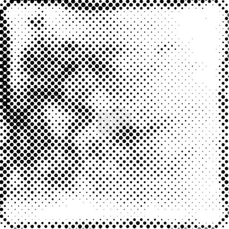 Ilustración de Mosaico negro de puntos un fondo blanco - Imagen libre de derechos