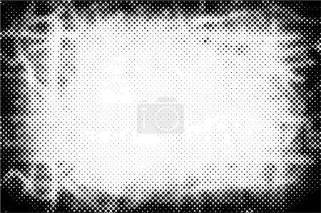 Abstract halftone black and white