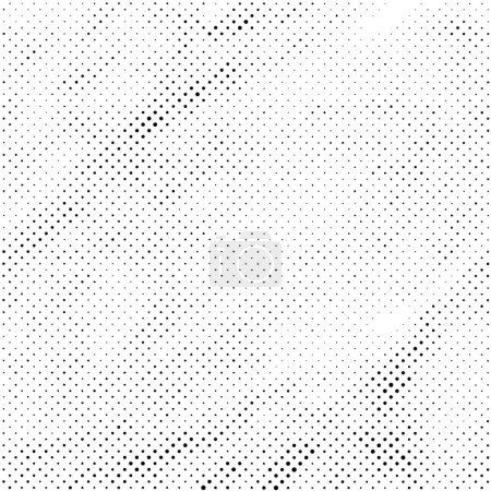 Illustration for Black and white halftone pattern. Ink Print Background. Dots Grunge Texture. Vector illustration - Royalty Free Image