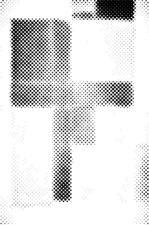 Ilustración de Grunge cuadrícula abstracta lunares patrón de fondo de medio tono. Ilustración vectorial manchado - Imagen libre de derechos