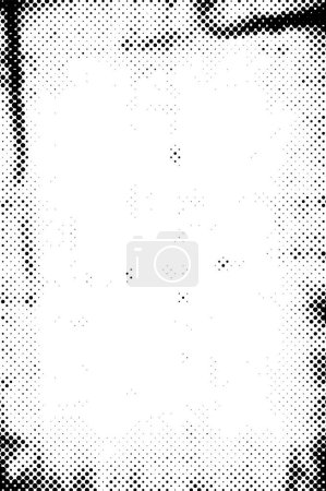 Téléchargez les illustrations : Grunge grille abstraite motif de fond demi-teinte à pois. Illustration vectorielle tachetée - en licence libre de droit
