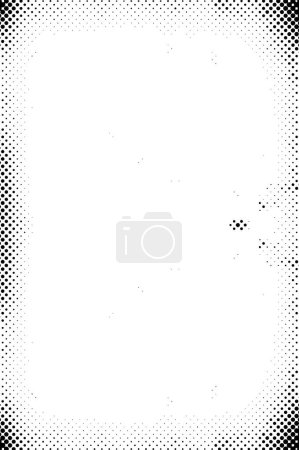 Téléchargez les illustrations : Grunge grille abstraite motif de fond demi-teinte à pois. Illustration vectorielle tachetée - en licence libre de droit