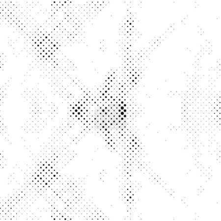 Black and white dotted pattern, abstract background, vector illustration