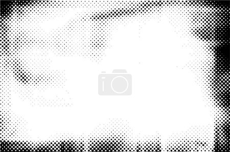 Ilustración de Grunge cuadrícula abstracta lunares patrón de fondo de medio tono. Ilustración vectorial manchado - Imagen libre de derechos