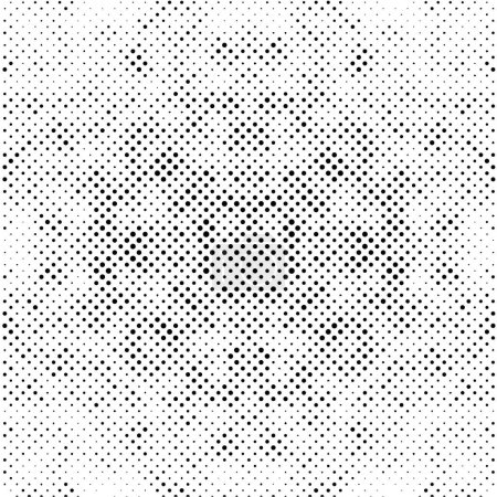Ilustración de Patrón punteado en blanco y negro, fondo abstracto, ilustración vectorial - Imagen libre de derechos