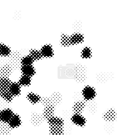Ilustración de Gradiente medio tono puntos fondo en el estilo de arte pop. Textura de patrón blanco y negro. - Imagen libre de derechos