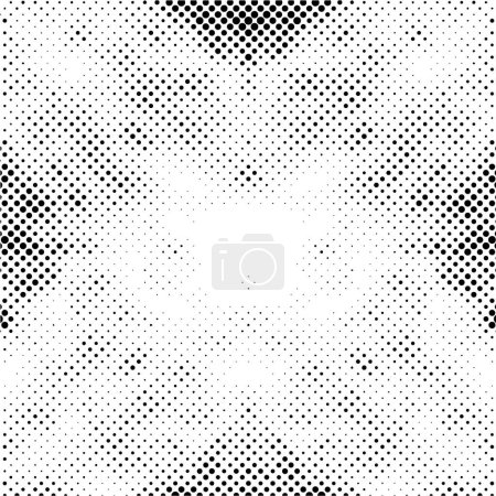 Téléchargez les illustrations : Abstrait monochrome grunge texture fond avec des points - en licence libre de droit