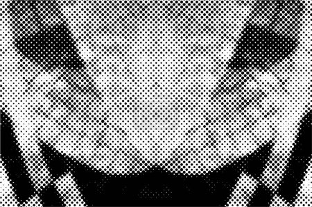 Téléchargez les photos : Abstrait fond grunge noir et blanc avec des points, illustration vectorielle - en image libre de droit