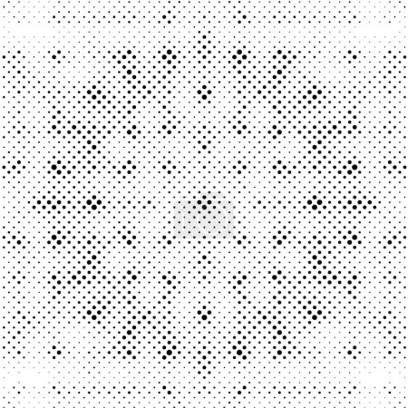 Ilustración de Patrón grunge en blanco y negro, fondo abstracto con puntos, ilustración vectorial - Imagen libre de derechos