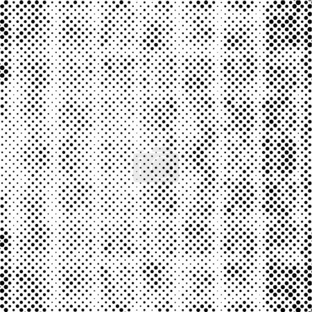 Téléchargez les illustrations : Motif grunge noir et blanc, fond abstrait à pois, illustration vectorielle - en licence libre de droit