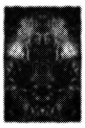 Illustration for Black and white monochrome old grunge vintage weathered background - Royalty Free Image