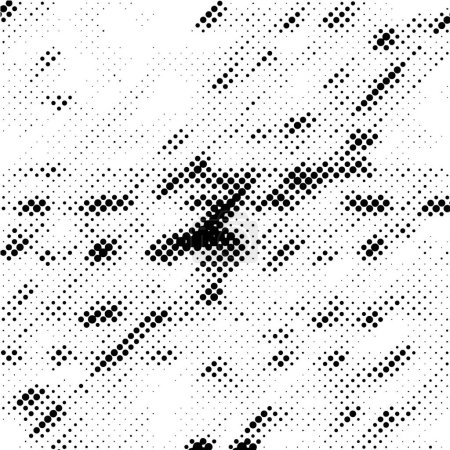 Ilustración de Patrón de medio tono blanco y negro. Fondo de impresión abstracto. Textura Grunge de puntos. Diseño de ilustración vectorial - Imagen libre de derechos