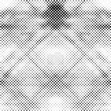 Illustration for Spotted black and white grunge vector line background. Abstract illustration background. - Royalty Free Image