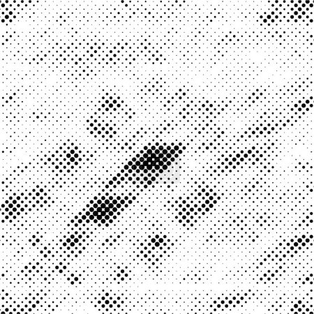 Ilustración de Partículas monocromáticas textura abstracta. Antecedentes de grietas, rasguños, astillas, manchas, manchas de tinta, líneas. Superficie de fondo de diseño oscuro. Elemento de impresión gris - Imagen libre de derechos