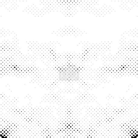 Ilustración de Fondo grunge abstracto en blanco y negro con puntos, ilustración vectorial - Imagen libre de derechos