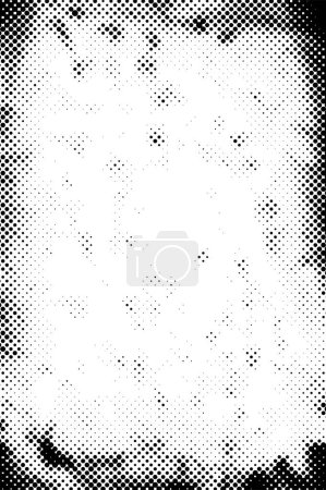 Téléchargez les illustrations : Haute qualité noir et blanc fond rond texture grunge - en licence libre de droit