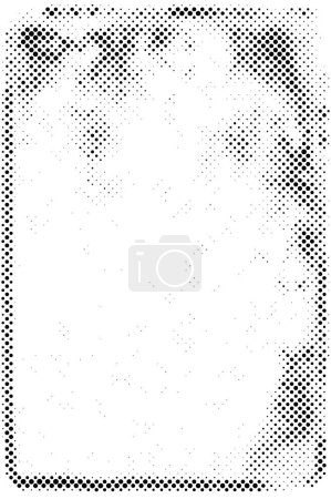 Téléchargez les illustrations : Haute qualité noir et blanc fond rond texture grunge - en licence libre de droit