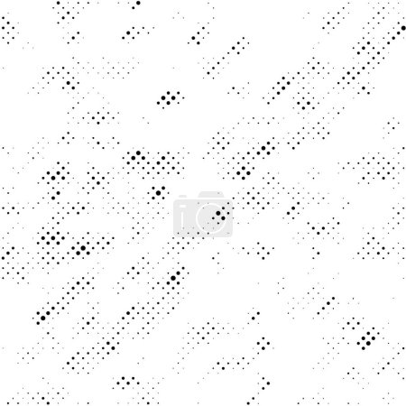Ilustración de Textura abstracta con grunge blanco y negro a medio tono en monocromo - Imagen libre de derechos