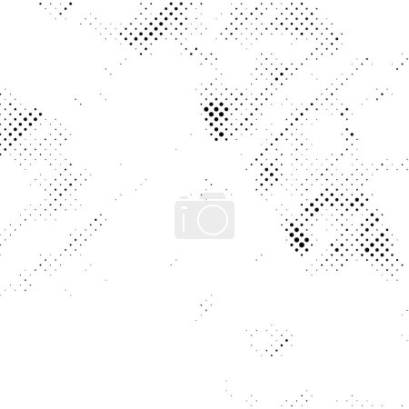 Illustration for Abstract Texture With Halftone Black and White Grunge in Monochrome - Royalty Free Image