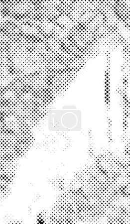 Ilustración de Textura vectorial de angustia monocromática en blanco y negro - Imagen libre de derechos