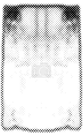 Ilustración de Textura vectorial de angustia monocromática en blanco y negro - Imagen libre de derechos