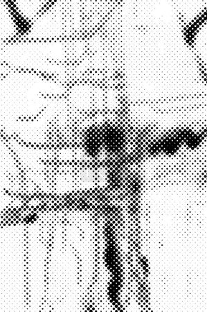 Ilustración de Monocromo fantasmal: Textura vectorial de angustia - Imagen libre de derechos