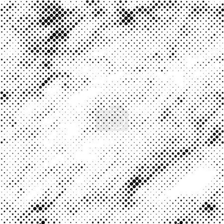 Illustration for Black and white halftone pattern. Ink Print Background. Dotted Grunge Texture. Vector illustration - Royalty Free Image
