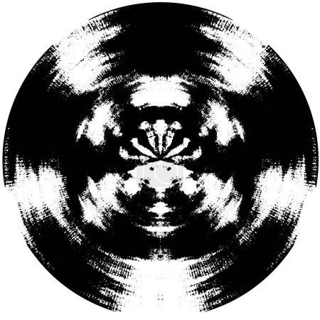 Ilustración de Sello redondo grunge abstracto sobre fondo blanco, ilustración vectorial - Imagen libre de derechos