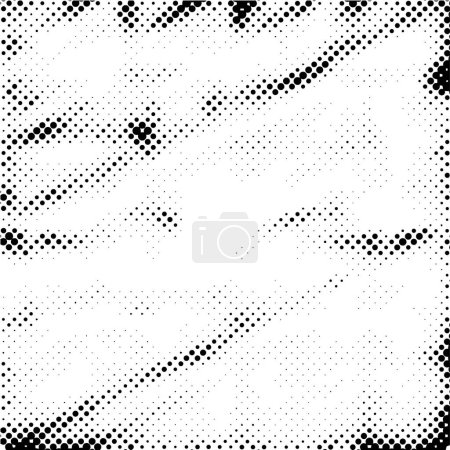 Illustration for Abstract black and white background. monochrome texture with dots, vector illustration - Royalty Free Image